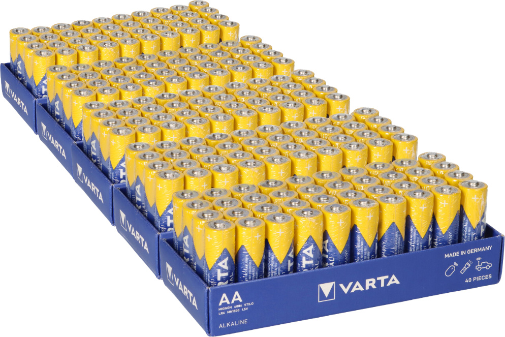 VARTA Industrial 4006 – 200x AA/Mignon (LR6) Alkaline 1,5 V – 2950 mAh 1233
