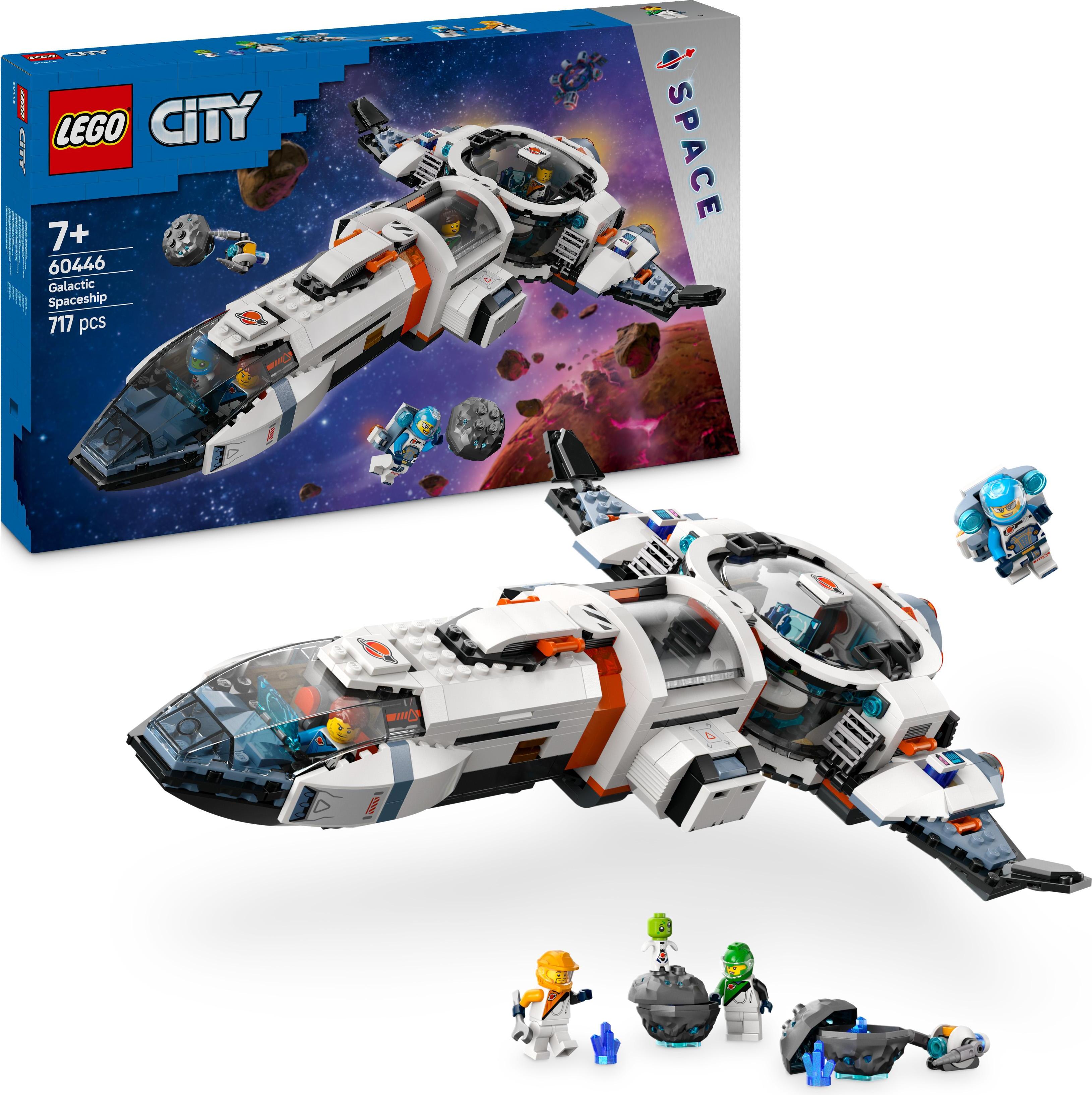 LEGO City Galaxie Raumschiff - Spielzeug mit 4 Minifiguren & Alien Figur - Weltraum Bauspielzeug für Jungen und Mädchen ab 7 Jahren - Geschenkideen zum Geburtstag oder für Feiertage 60446