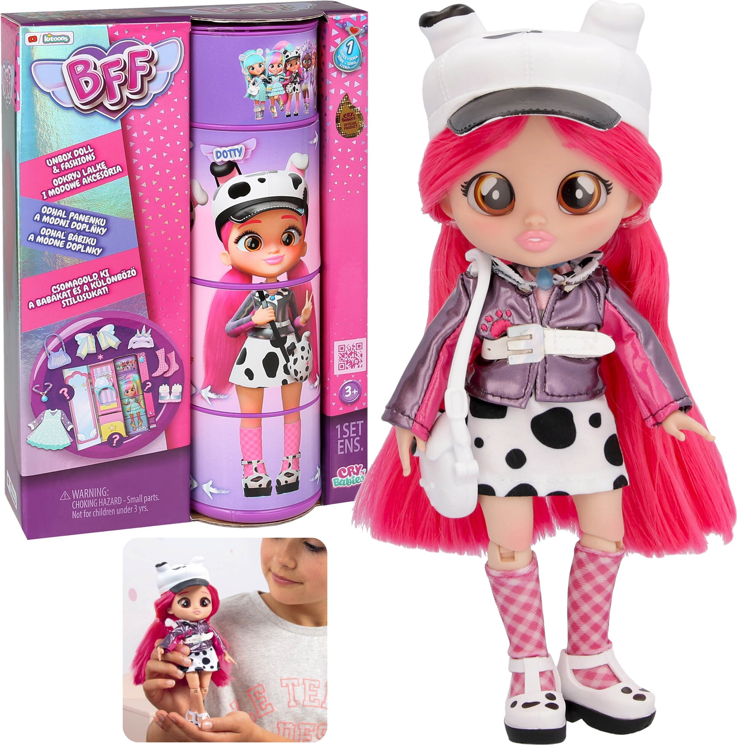 sarcia.eu Cry Babies BFF - Dotty Puppe + Zubehör 3+