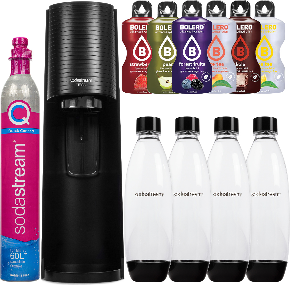 SodaStream Terra čierna 3 Flaše + bombička