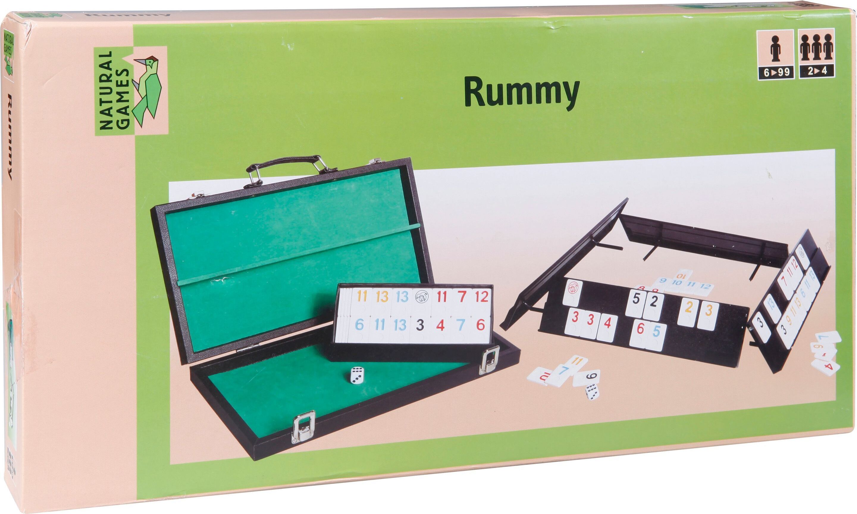 Natural Games Rummy dans une valise Jeu de stratégie à numéros Jeu à