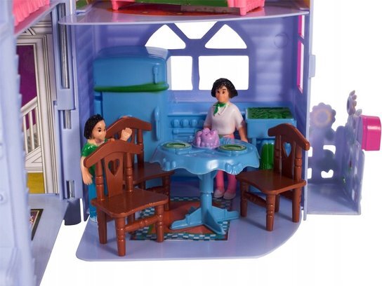 Playos Puppenhaus - Aufklappbar/Faltbar - Haus für Puppen - Inklusive Möbel - Tragbar - Spielzeug - Rollenspielzeug - Pädagogisch - Kinder - Jungen und Mädchen - Geschenk