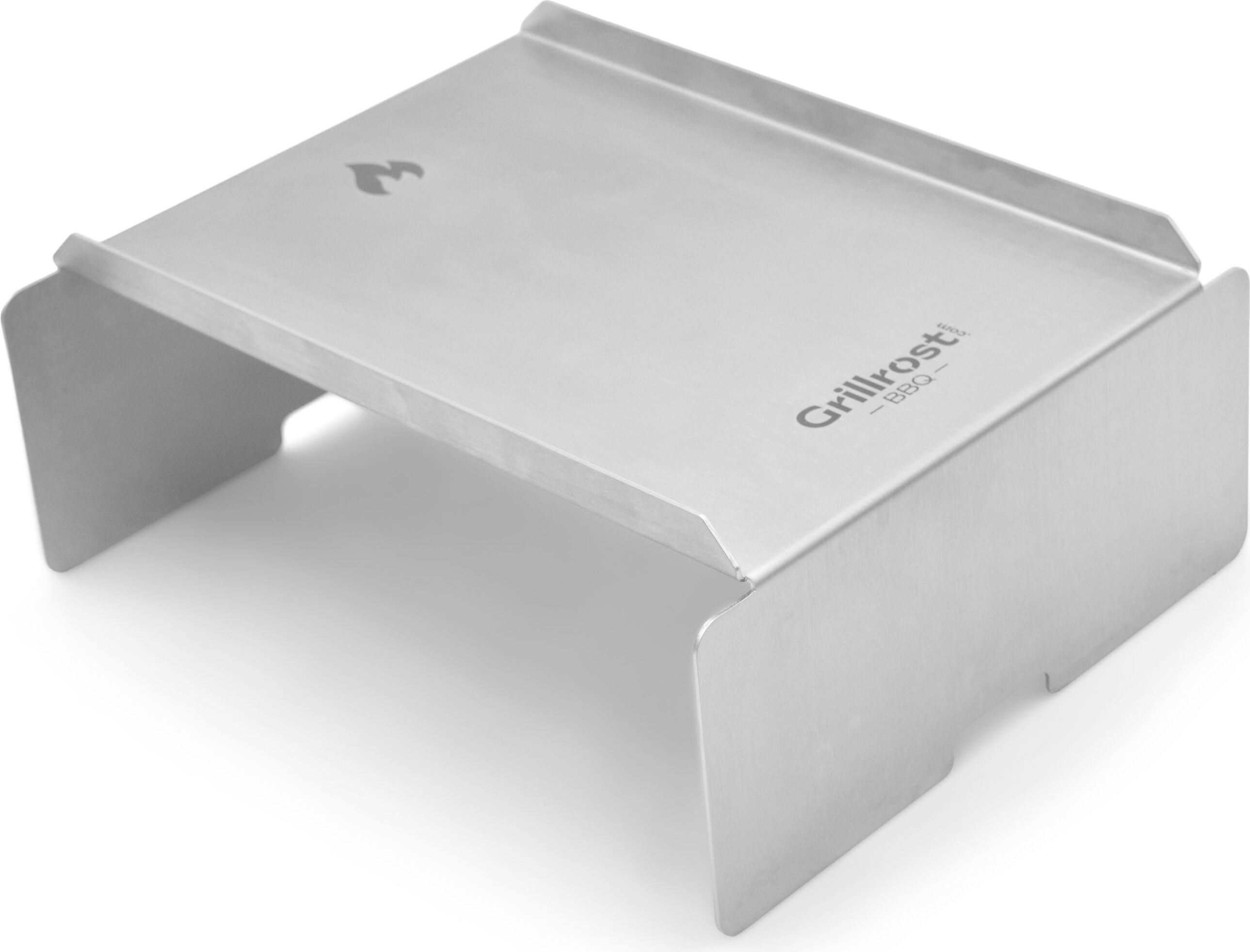 Grillrost.com Das Original Abschirmblech Traeger (eckige Form) - Absolut verzugfrei aus Edelstahl G-1848