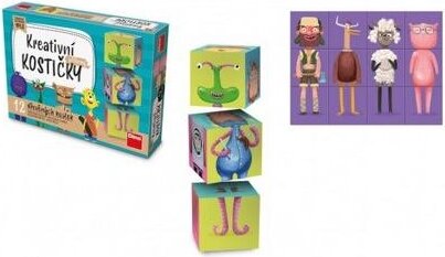 TOPA DINO Monster-Bilderwürfel, 12 Würfel DI302190