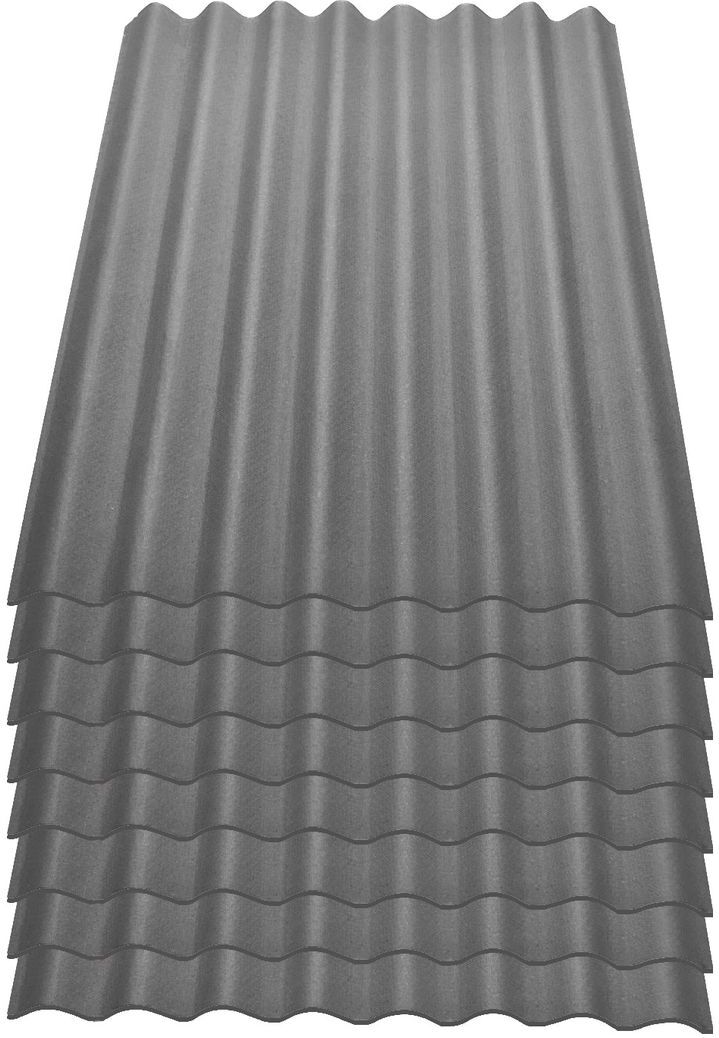 Onduline Easyline Dachplatte Wandplatte Bitumenwellplatten Wellplatte 8x0,76m² - grau 309-8