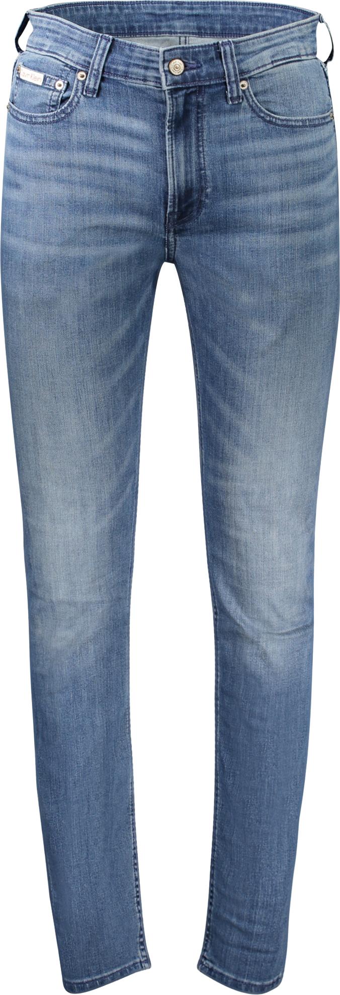 Calvin Klein Herren Slim Taper Jeans Blau mit Auswasch-Effekt und 5 Taschen LV04RE781G_BL59N