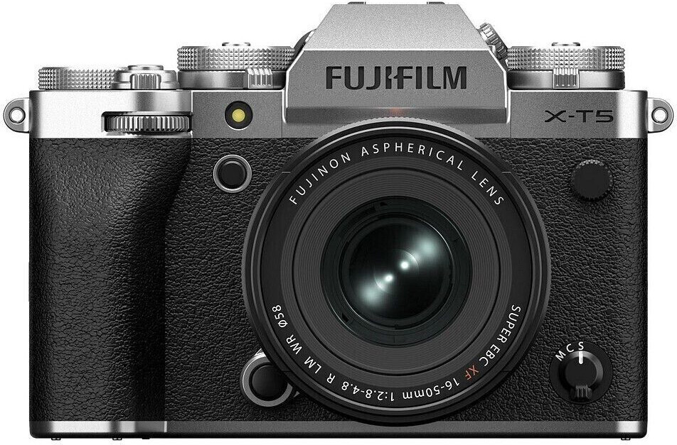 FUJIFILM X-T5 Kit silber +XF 2,8-4,8/16-50mm R LM WR, Kamera Spiegelreflexkamera