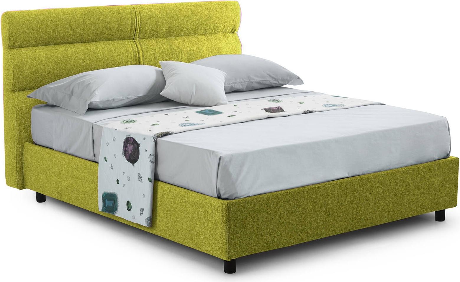 Dmora Briosco - Halbtorbett, Grün, Matratze Inklusive, Italy