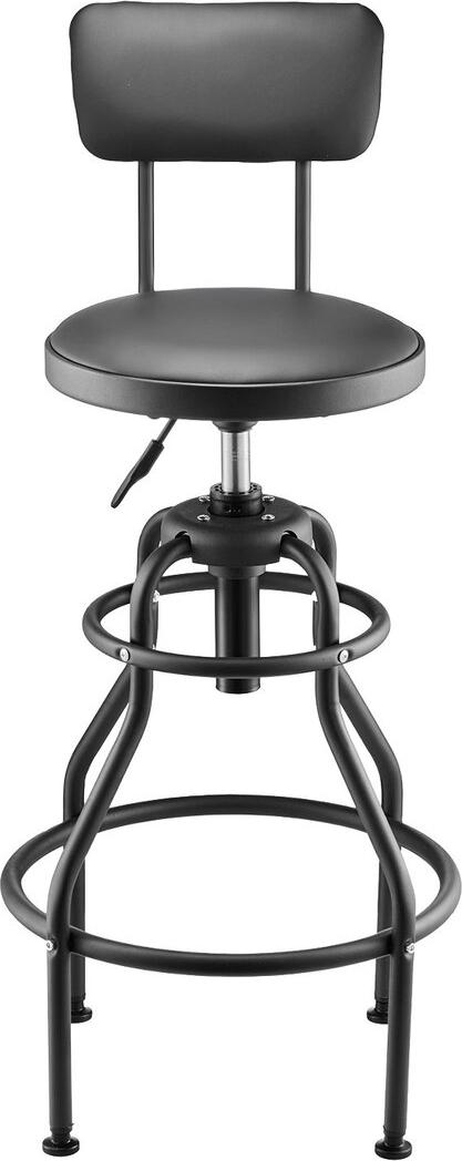 VEVOR Shop Stool Adjustable Height Garage Work Seat 300 lbs Load with Backrest