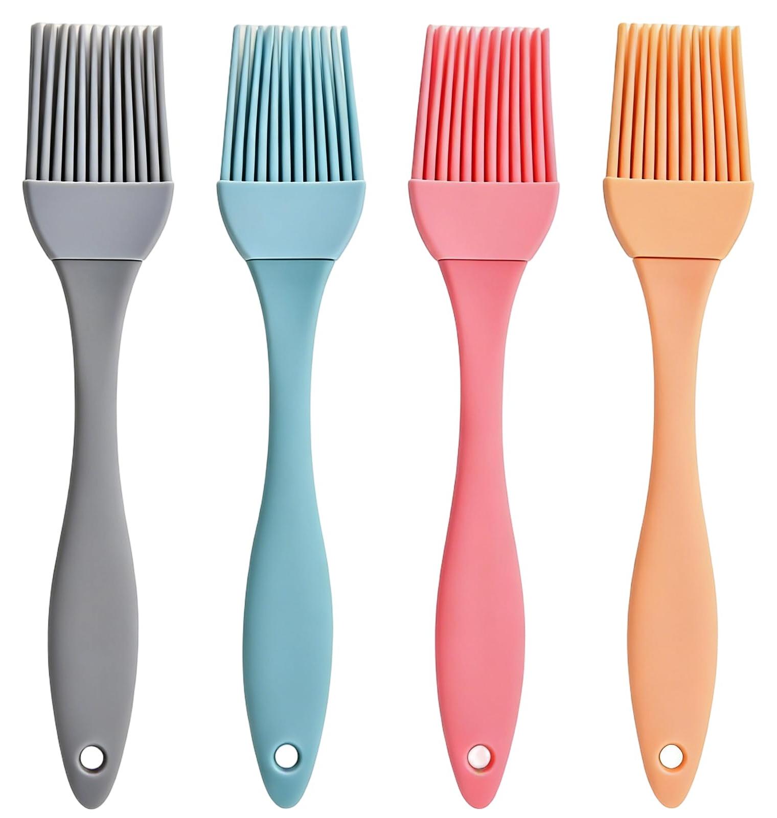 Solidchoice Set mit 4 Silikon-Backpinseln für die Küche