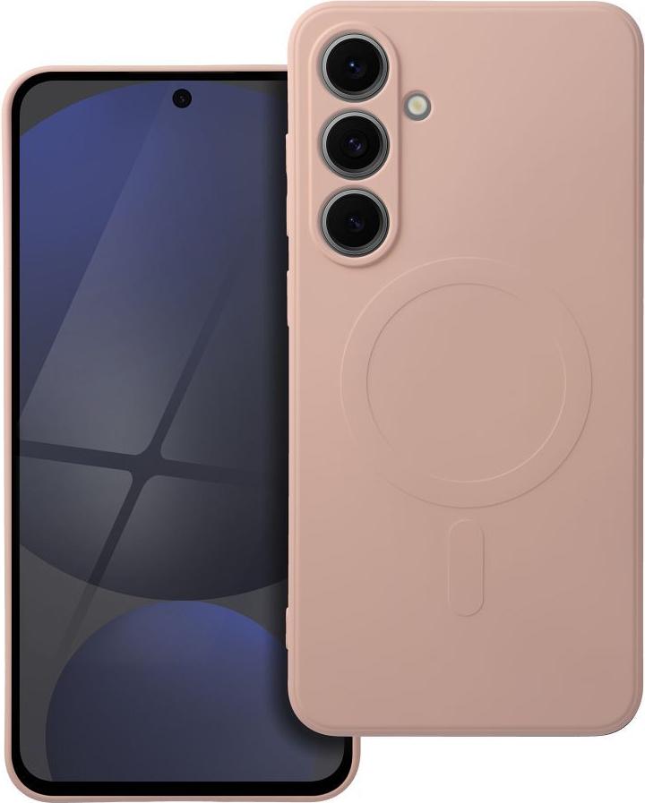 SILIKÓNOVÝ KOV na mobilný telefón kompatibilný s MagSafe vhodný pre SAMSUNG S24 FE ružový