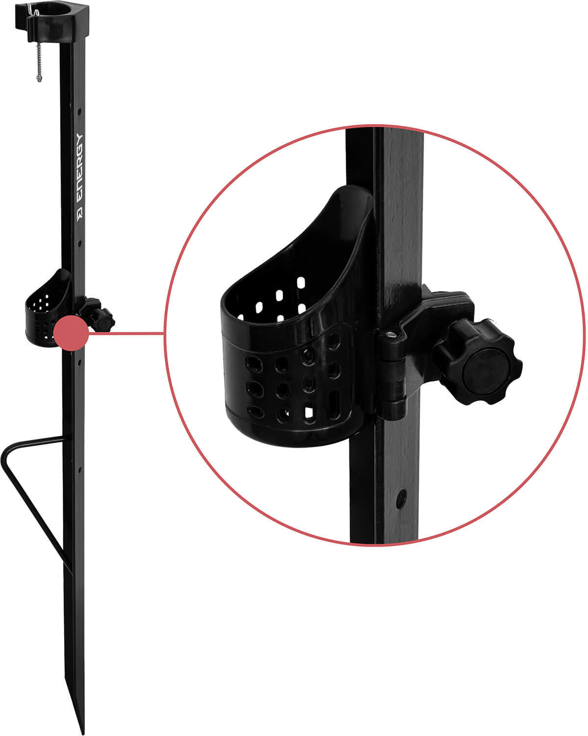 DELPHIN ENERGY, Welsständer, 100cm, schwarz, 101005679