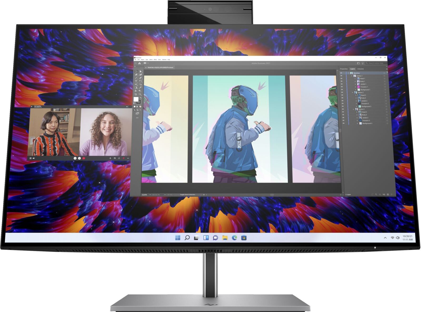 HP Konferenčný monitor Z24m G3 QHD, 60,5 cm (23.8"), 2560 x 1440 px, Quad HD, LCD, 5 ms, Strieborná