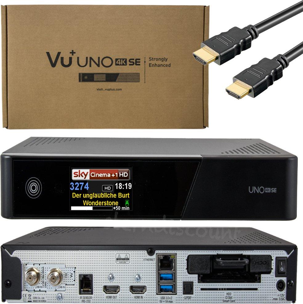 VU+ UNO 4K SE Sat Twin Receiver + 1 TB Festplatte 2xDVB-S2 UHD 2160p