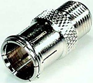 e+p F-Koax Adapter Metall störstrahlsicher für BK- und SAT-Anlagen, 2 Stück F 81
