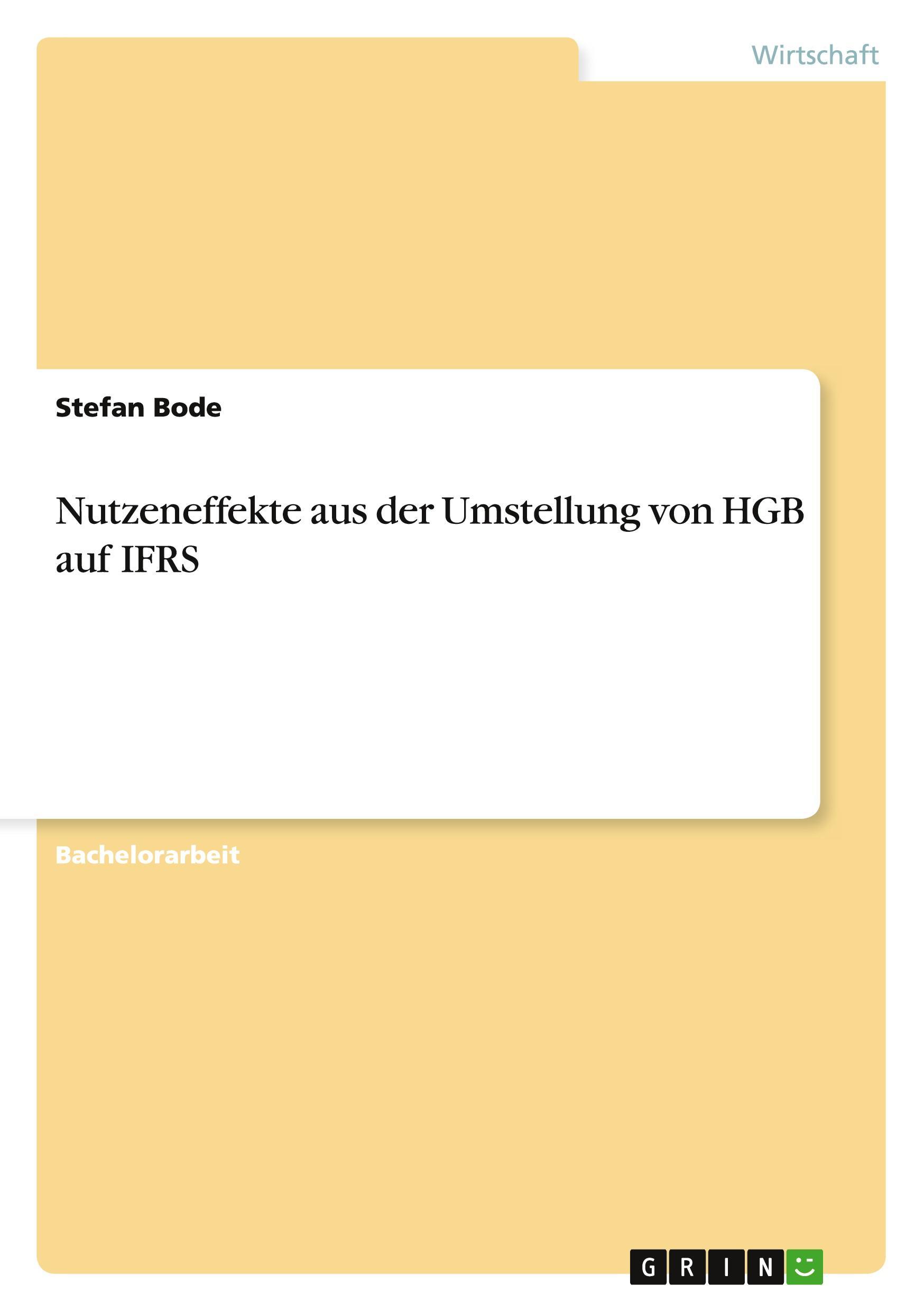 Nutzeneffekte aus der Umstellung von HGB auf IFRS