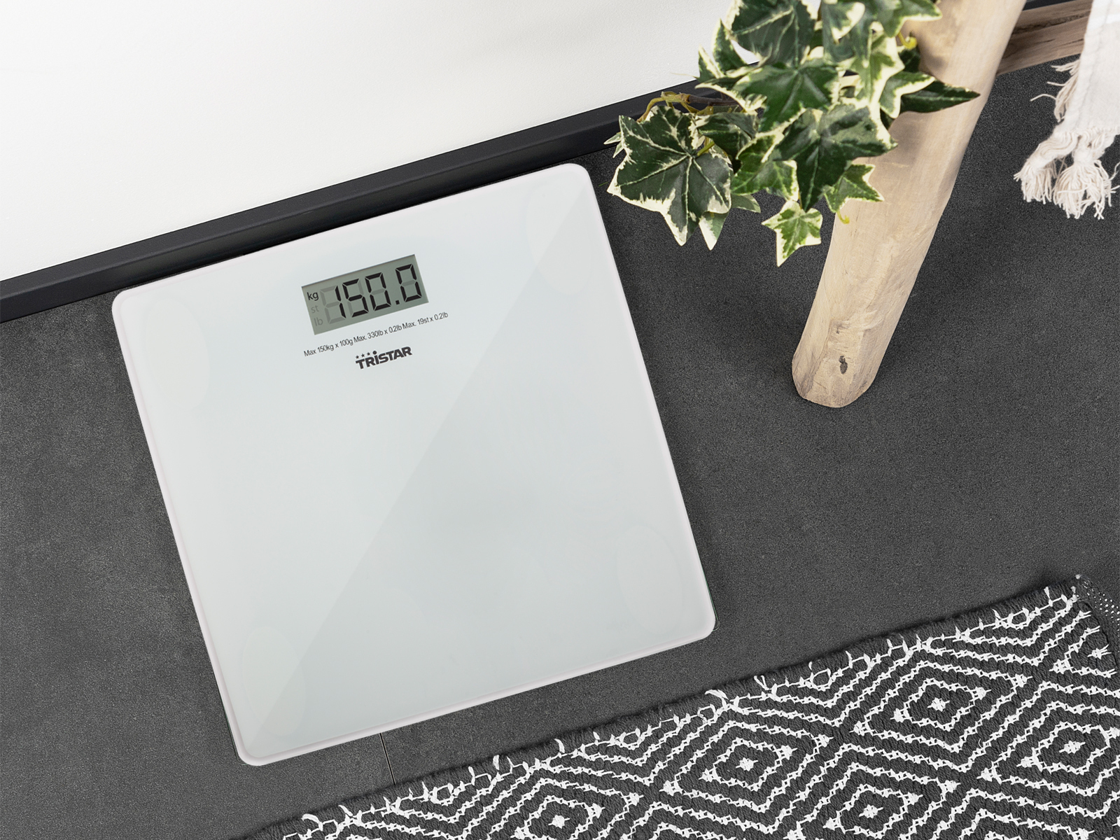 Tristar Haushaltsgeräte Tristar Designwaage Küchengeräte WG 2419 Sicherheitsglas Präzise Messung Leichtbedienung WG-2419