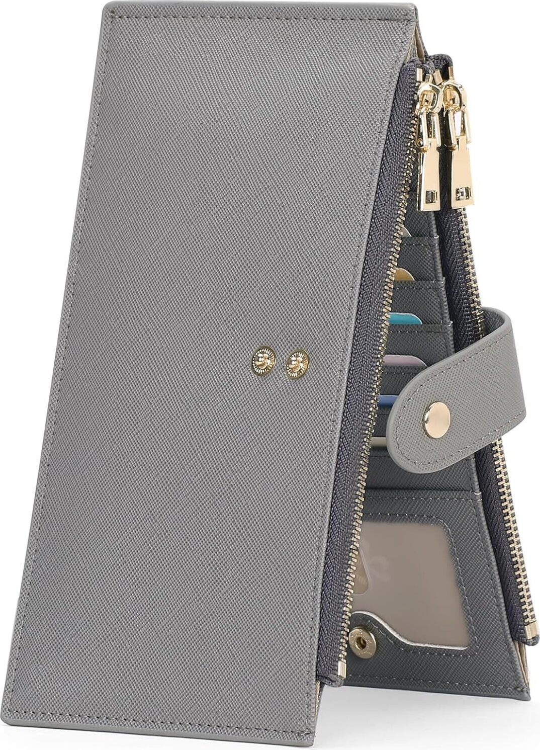 GOIACII Slim Multi-Slot Wallet RFID-Blockierung lange Geldbörse Frauen Kreditkarteninhaber Zipper Münze Geldbörse Karte Brieftasche
