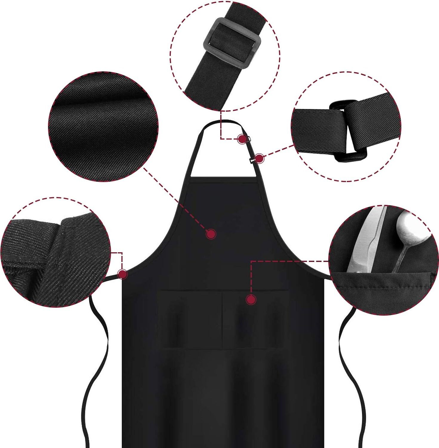 Verstellbare Schürze Leopardenmuster - Schmutzabweisend Mit Tasche