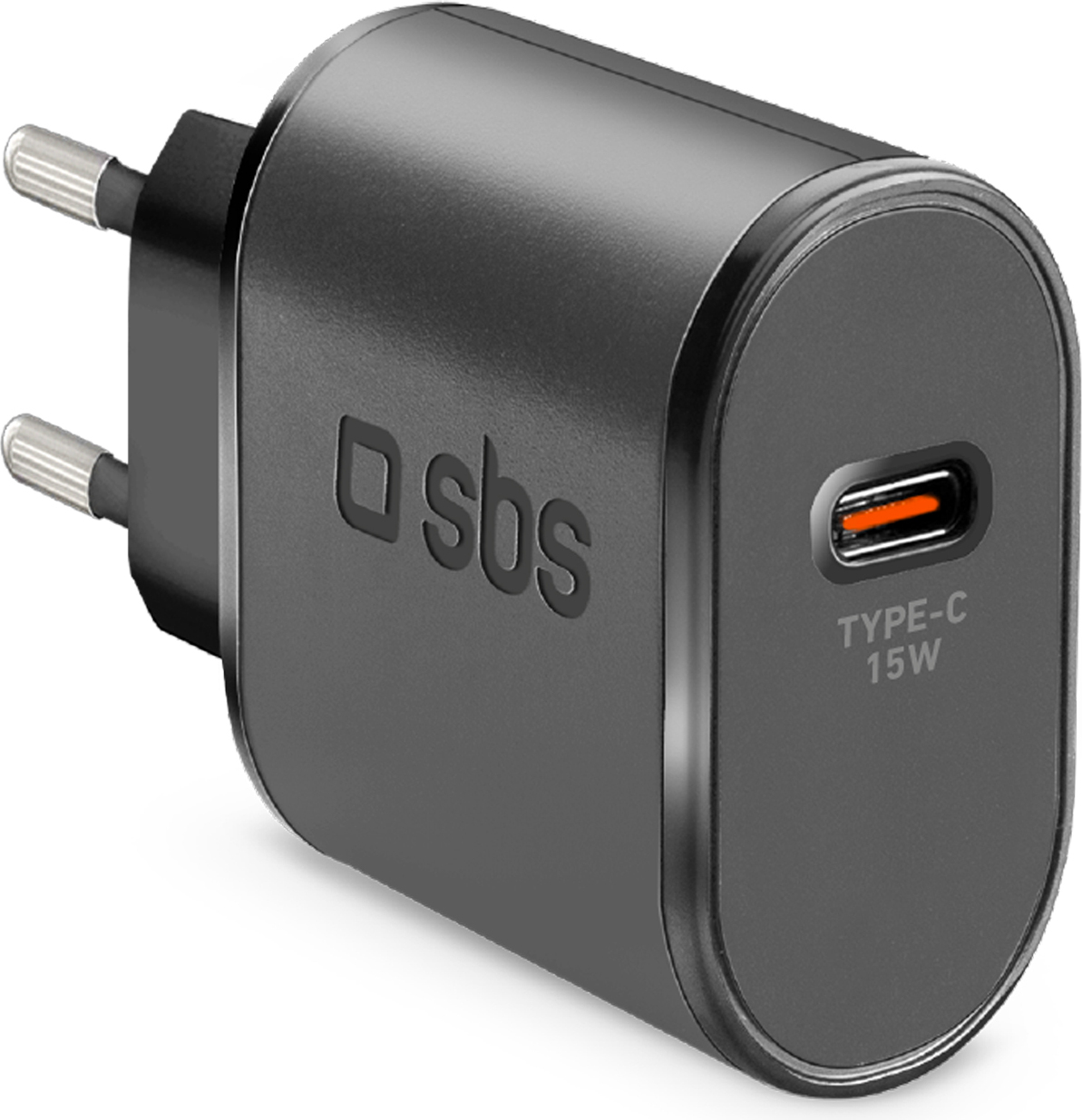 SBS Reiselader 15W USB-C schwarz