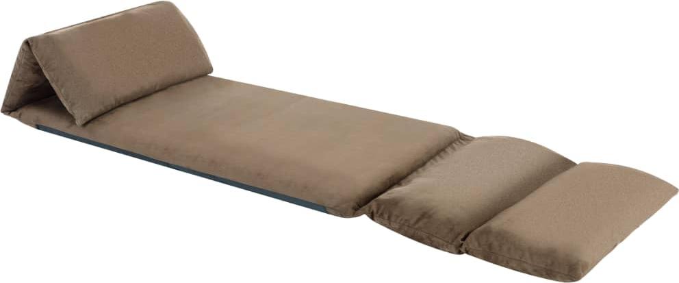 vidaXL Podlahová stolička Skladacia stolička Taupe z mikrovlákna