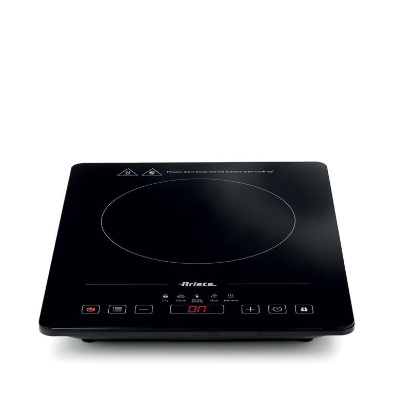 Ariete 1997 Prenosná indukčná varná doska, sklokeramika, 2000 W, 10 stupňov výkonu, časovač do 4 hodín, detská poistka, 5 programov, čierna