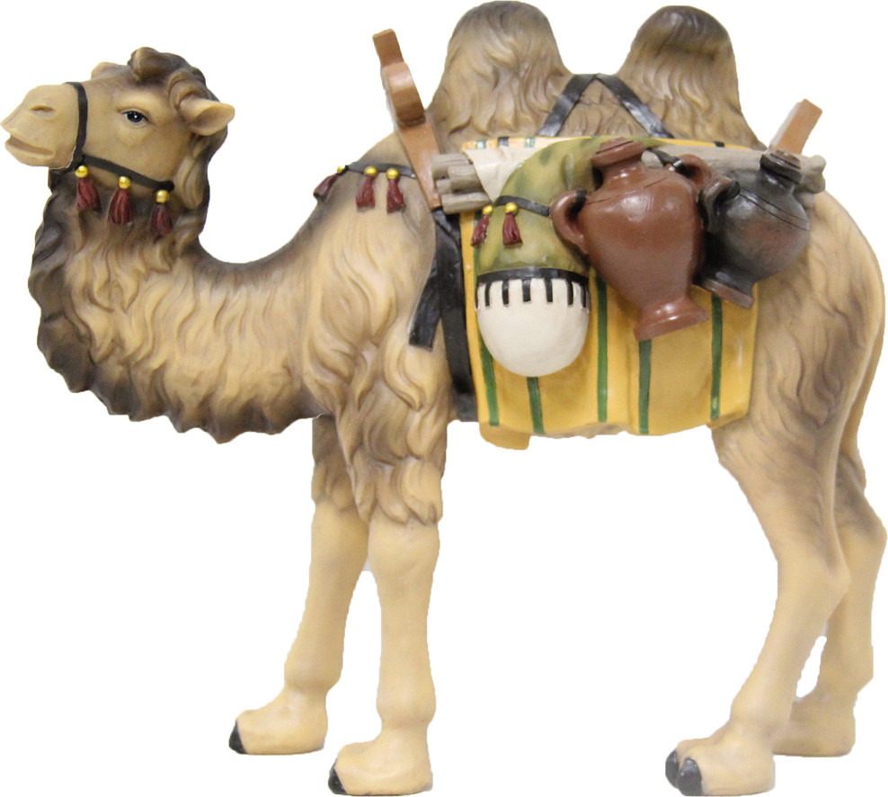 Cammello con Fascine e Brocche - Decorazione per Presepe - 12 cm