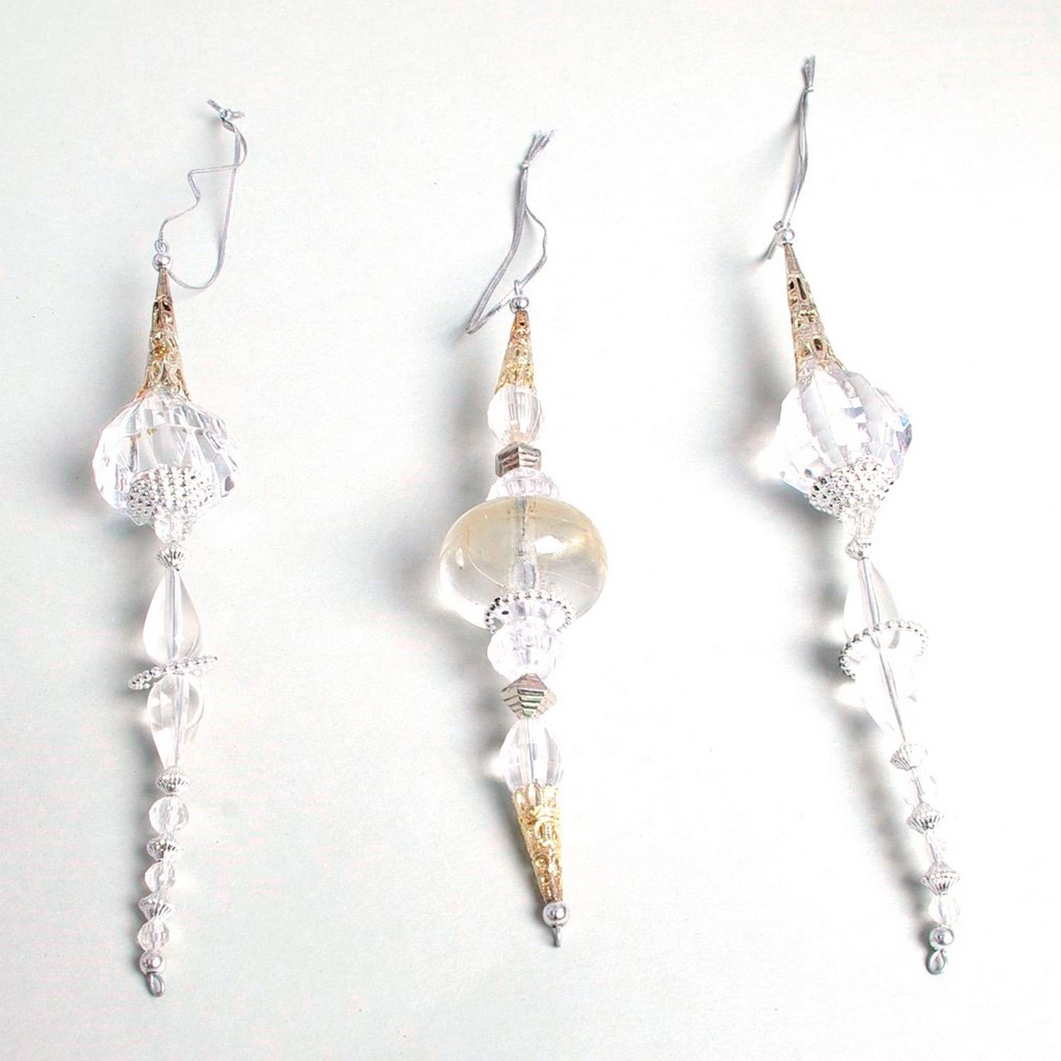 Deko AS Christbaumschmuck - klar - 18 cm - 3 Stück - 39400 K