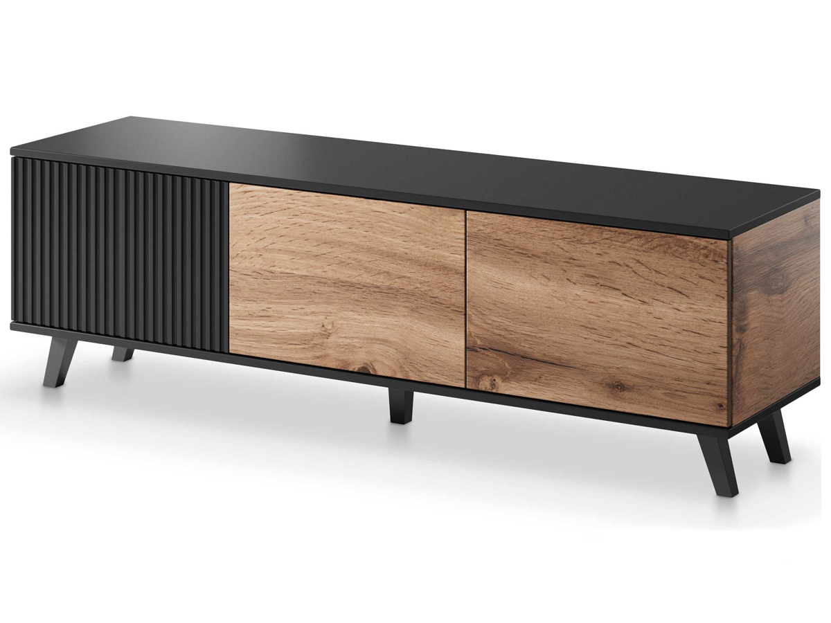 Halmar TV-Tisch Random RTV-1 - wotan Eiche / schwarz V-PL-RANDOM-RTV-1