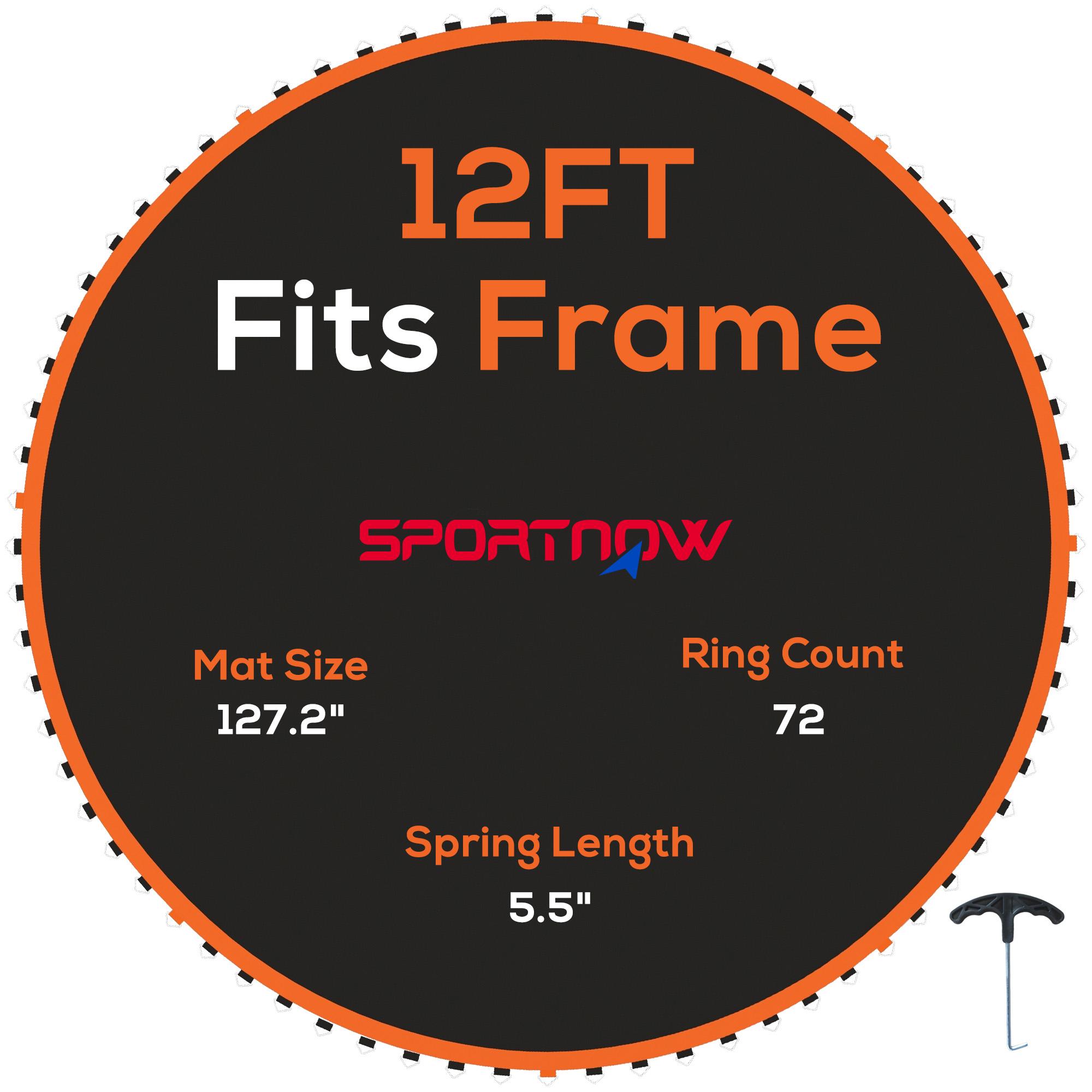 Avylet SPORTNOW Trampolin-Matte. Runde Sprungplane. Polypropylen. Orange
