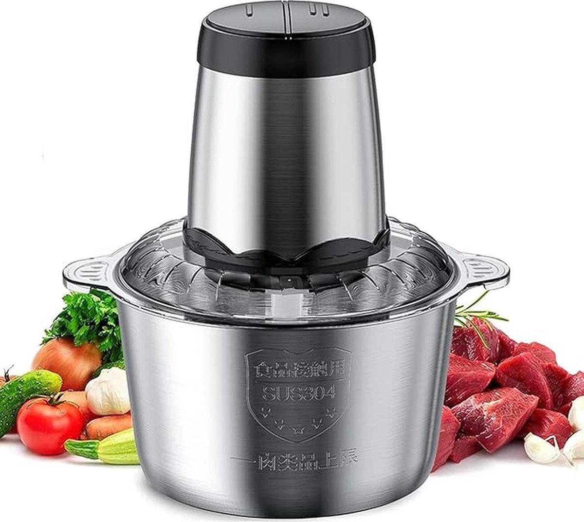 Mormark 250W Universalzerkleinerer Küchengerät, Gemüseschneider mit 1,5 l Edelstahlschüssel - MULTIMINCER PRO