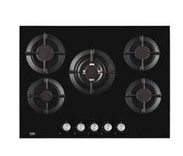 Beko HISW 75222 S Einbau-Gaskochfeld 5 Brenner schwarz HILW75222S