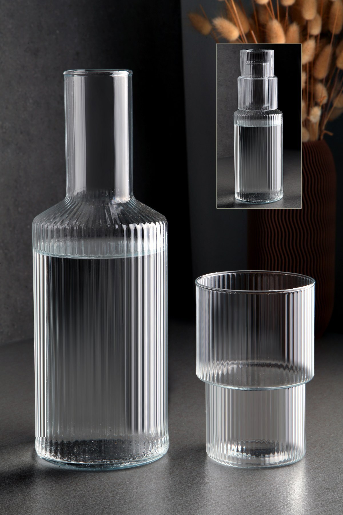 Hermia Concept, MRT-R-1030-Çizgi, Flasche, Mehrfarbig, 10 x 10 x 26 cm Hermia Concept, MRT-R-1030-Çizgi, Flasche, Mehrfarbig, 10 x 10 x 26 cm