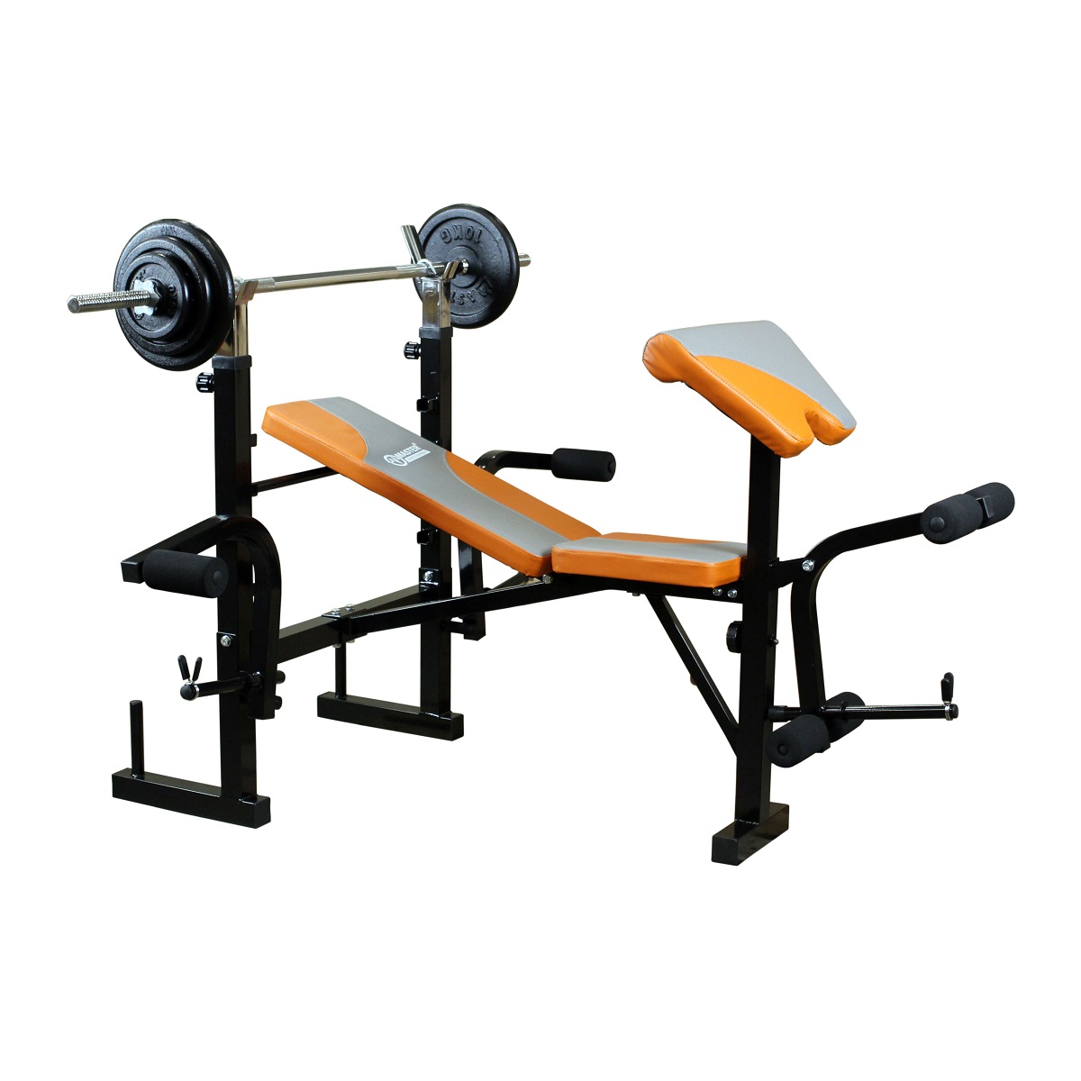 Kraftbank unter einer großen Langhantel MASTER Rambo 3 MAS4A097