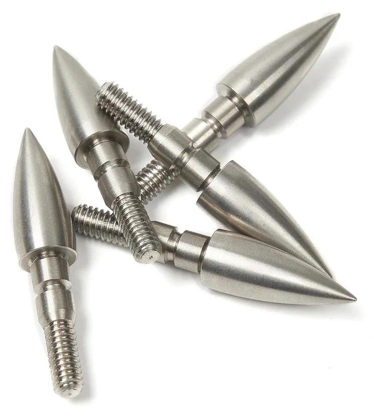 StarTech Jagdpfeilspitzen - Schraubspitzen 100 Grain - Edelstahl - M4 Gewinde - 7,8 mm Durchmesser - 12 Stück