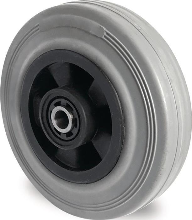 PROMAT Ersatzrad Rad- 80 mm Tragfhigkeit 70 kg Vollgummi grau Achs- 8 mm Nabenlnge 40 mm