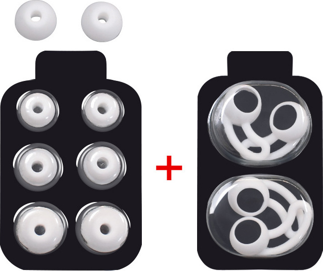 INF Silikónové nástavce do uší pre Beats X, urbeats, tour series a 3,5-5 mm slúchadlá biely