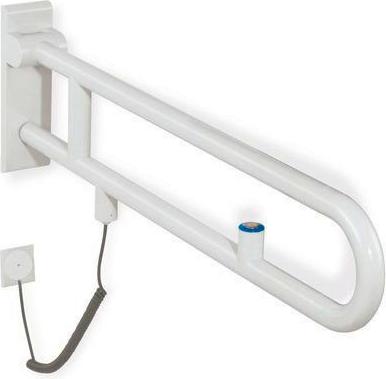 Hewi Sttzklappgriff E-Ausfhrung Serie 801 Spltaste 900 mm umbra 801.50.770 84