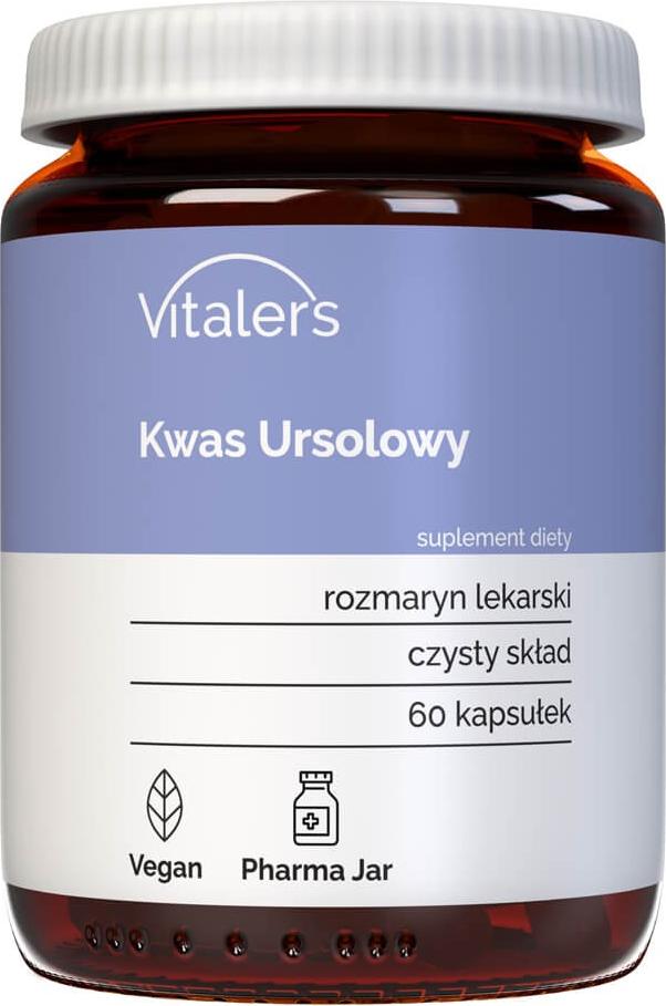 Vitaler's Ursolsäure – 60 Kapseln, vegan, 2 Monate Einnahme, ohne Konservierungsstoffe, reine Zusammensetzung VIT-0800