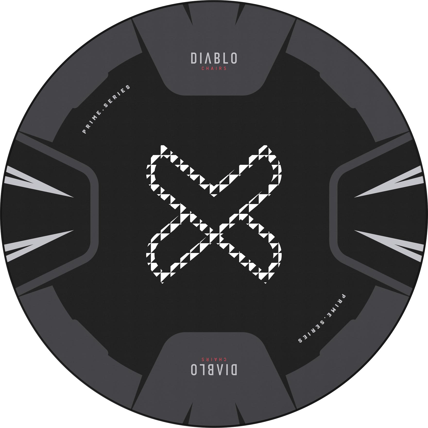 Anti-Rutsch-Gaming-Matte für Diablo Chairs Serie X schwarz-grau