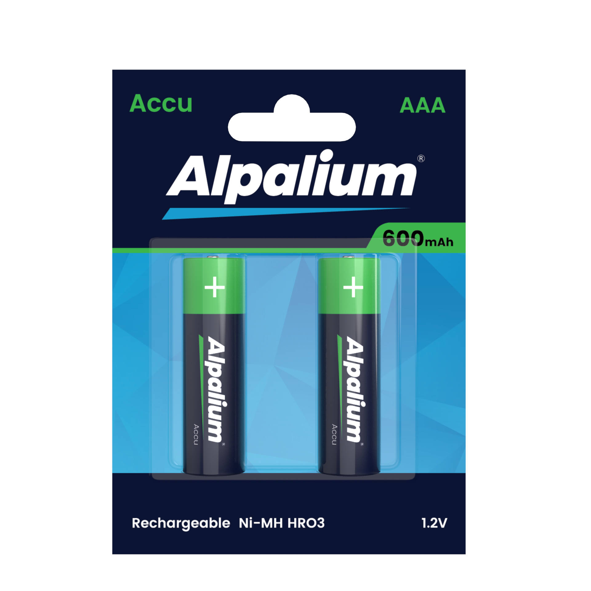 Akku Batterien AAA, 600 mAh, 2er Pack, Alpalium, sofort einsatzbereit