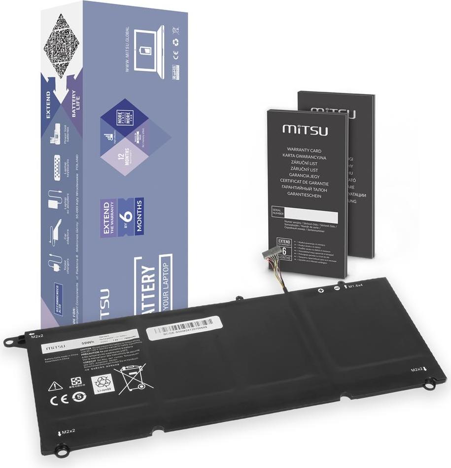 Mitsu Battery Dell XPS 13 9350 7000 MAH 52 WH
