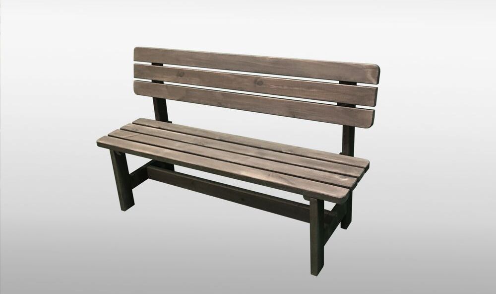 PROMEX Holz-Bank Summer grau Promadino Holzbank Gartenbank Sitzbank Garten Dekoration 60200