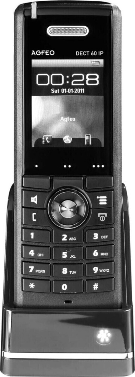 AGFEO DECT 60 IP - DECT-Telefon - 100 Eintragungen - Schwarz