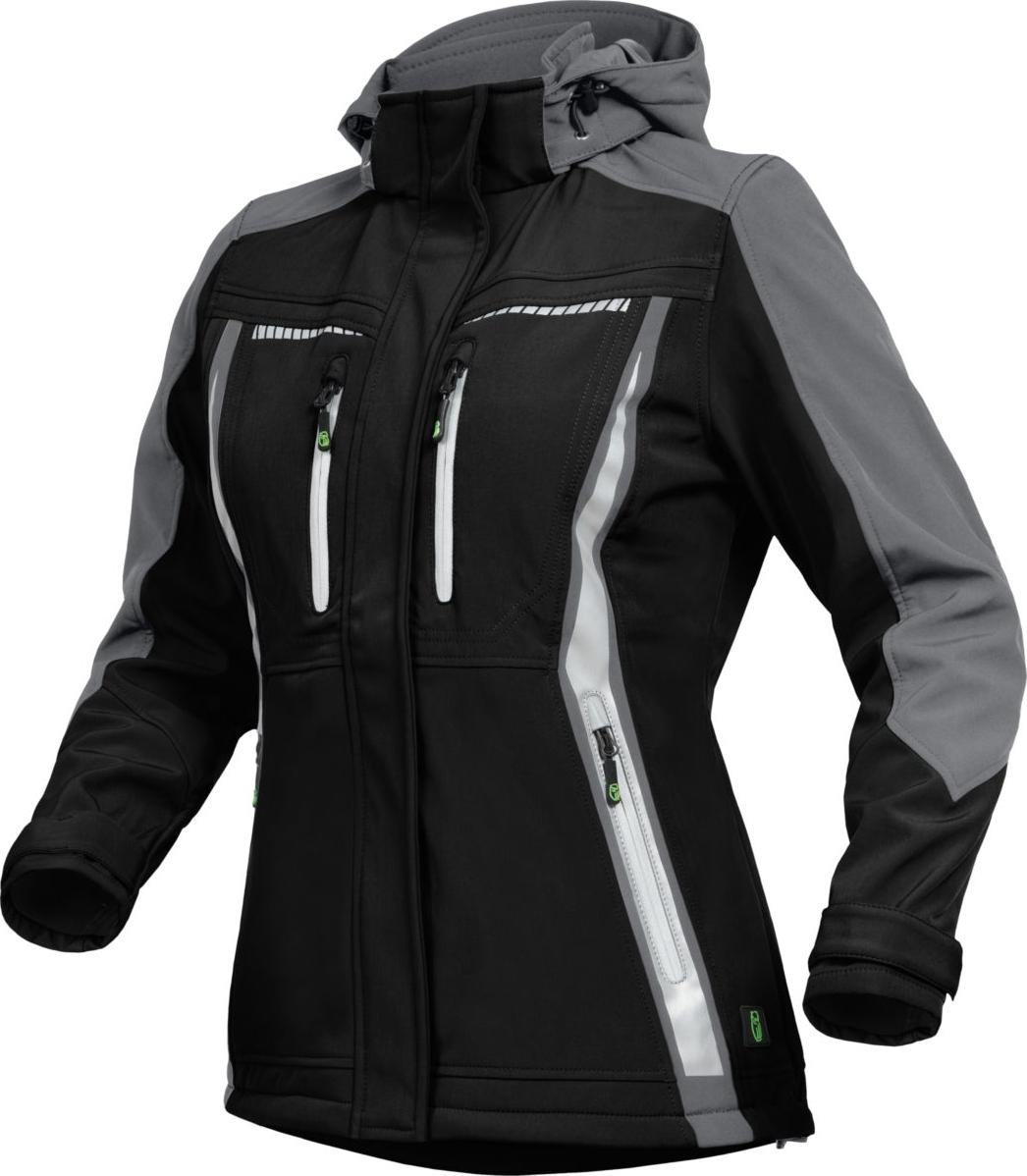 Leibwächter Sommer-Softshelljacke Damen FLXDS Gr. 40 schwarz/grau FLXDS2540