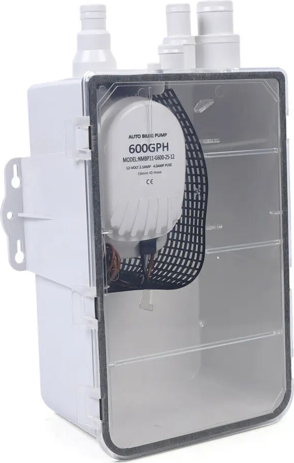 Automatické lodné čerpadlo, výkon 600 GPH, systém 12V, 12V, BIELA, EU