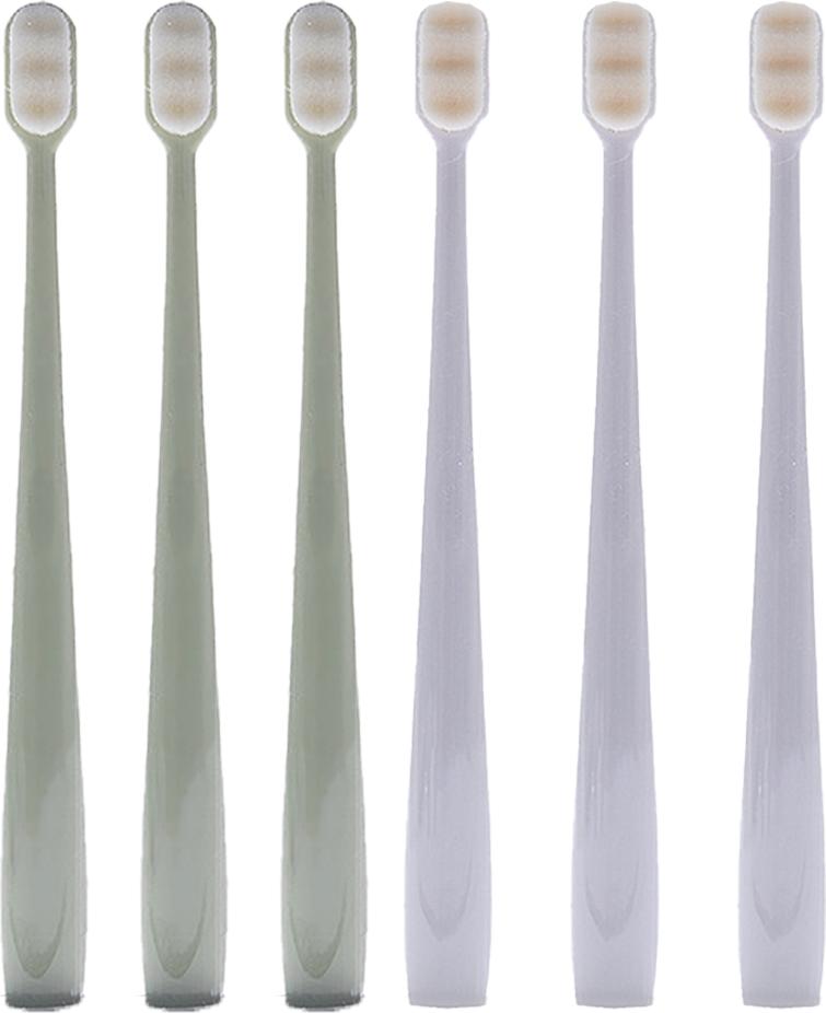 Fokelyi Extra weiche Zahnbürste für Erwachsene (6er-Packung) – Handzahnbürsten zum Schutz empfindlichen Zahnfleisches KAU-ED-LYS-PH-20251206-302