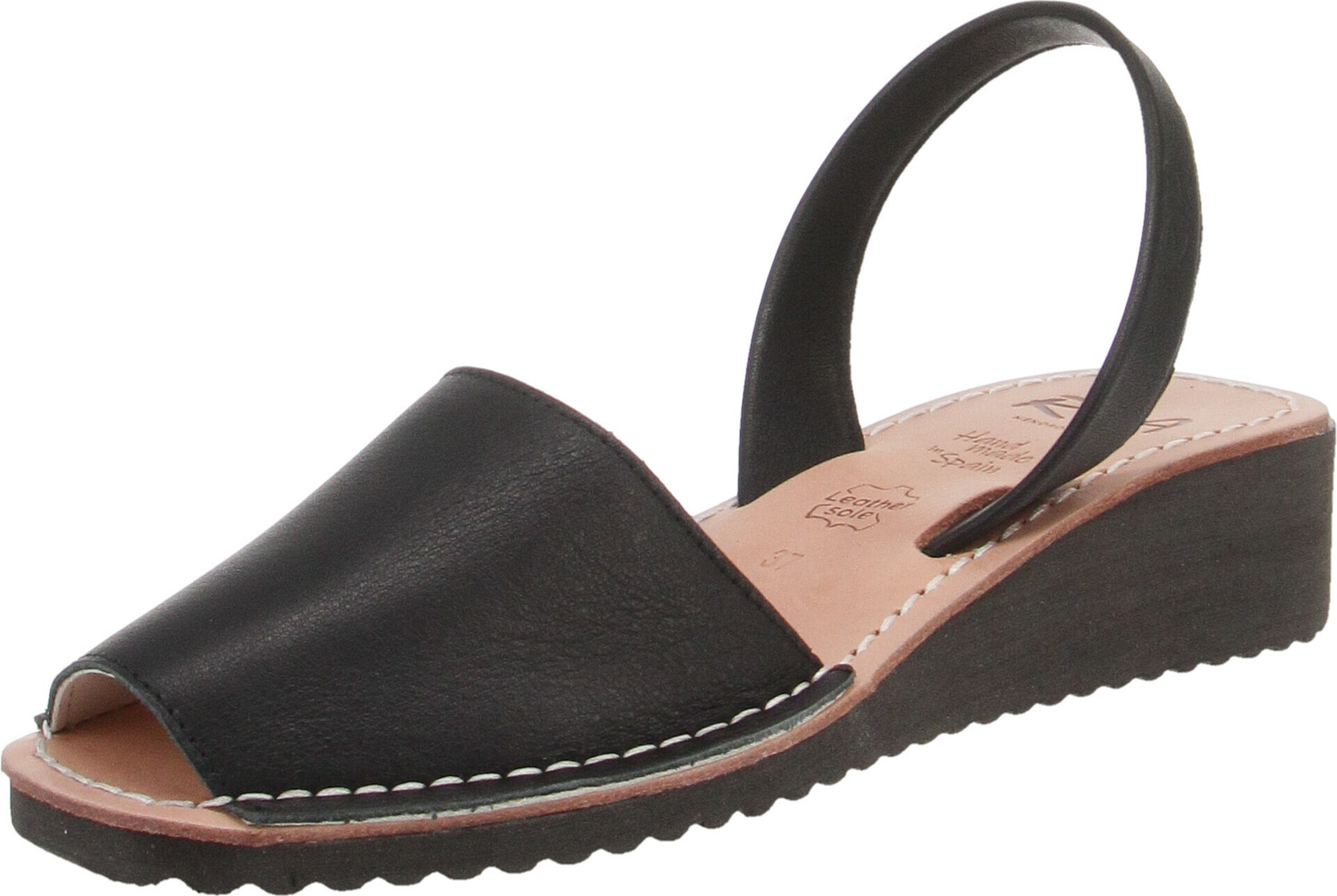 Ria Menorca 22950 Plataforma Berlin - Damen Schuhe Sandaletten - Velvet-Negro, Größe:39 EU 22950 Plataforma Berlin-39VelvetNegro