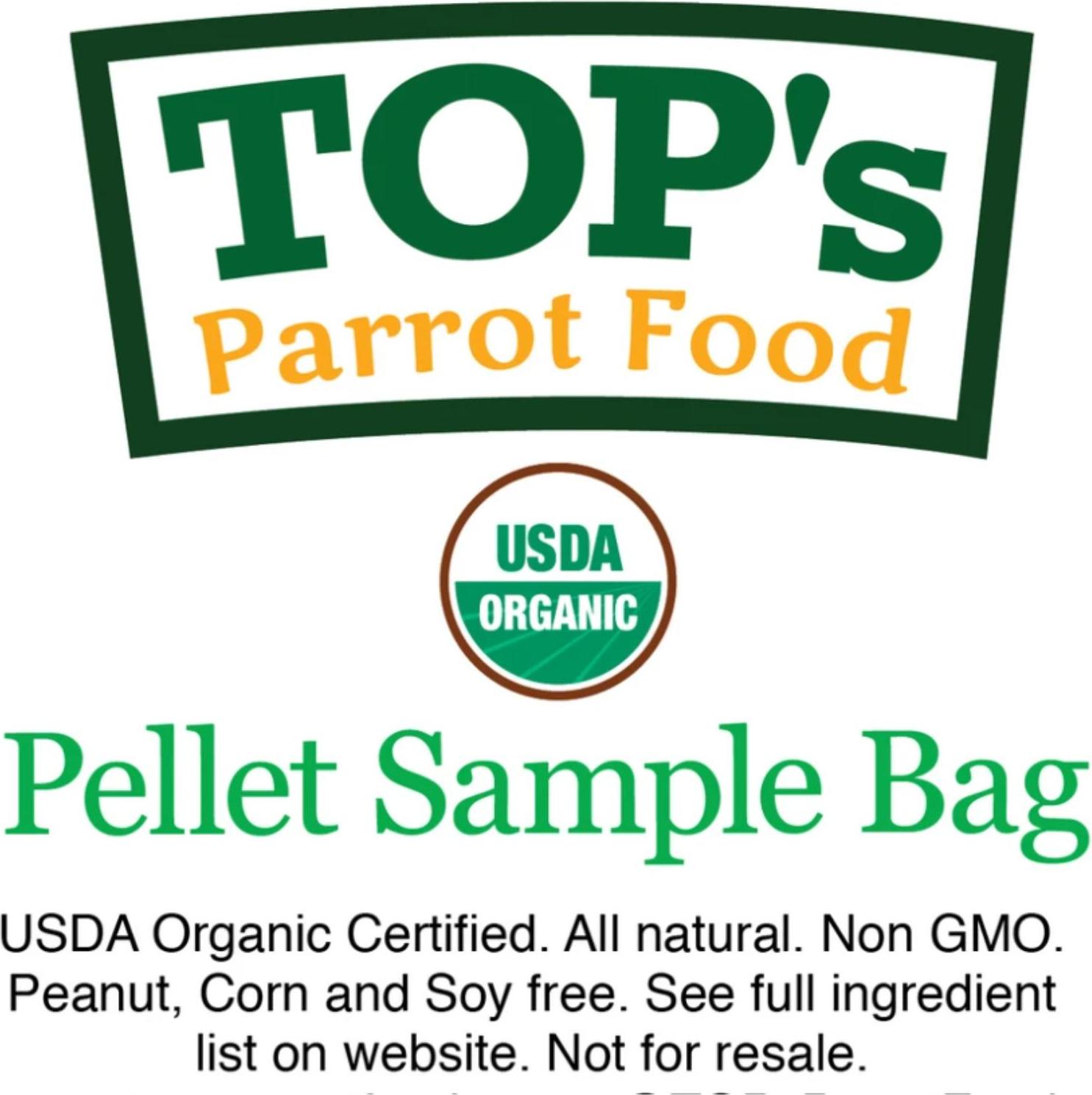 Tops Top's -Papageienfutter Kleine Pellets Für Alle Papageienarten 57G - Probe