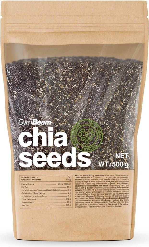 GymBeam - Chiasamen 500 g ohne Geschmack